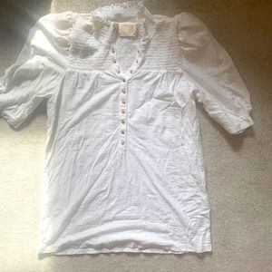 Brand: Nation, size small, cream colored top